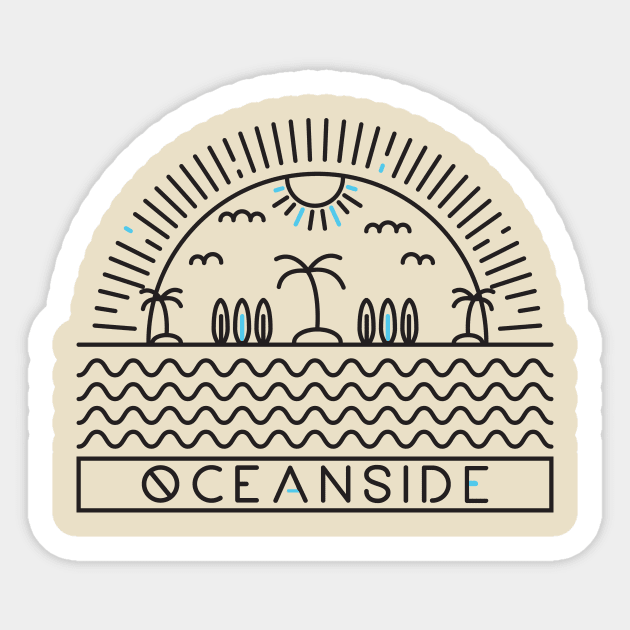 Oceanside Sticker by RippedThemer